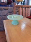 Vintage Mini Jadeite Cake Plate Pedestal Cupcake Stand Miniature 4    X 2   
