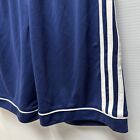 Adidas Soccer Shorts Boys Girl Blue Squad 17 White Stripe Youth Size Xs-l-xl Nwt