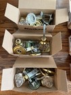 Vintage Crystal And Brass Baldwin And Gainsborough Door Knobs And Locks
