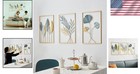 Set Of 3 Gold Metal Wall Hangings - Home Decor