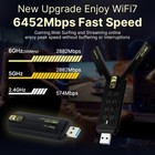 Wifi 7 Adapter For Pc Be6500 Rtl8912au Chip Tri-band Wireless For Windows 11 10
