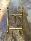 Vintage Brass Folding Art Easel Plate Picture Display Stand
