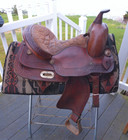 15    Sqh Bars Western Leather Trail Ranch Roper Saddle  22 6 Lbs
