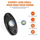 24pcs White Led Rock Light Pods Underbody Glow Lamp Offroad Suv Pickup Truck Utv