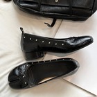Fashion Women s New Tabi Split Toe Irregular Low Heel Rivet Pump Shoes