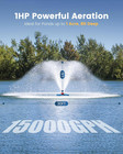Pond Fountain Aerator With Larger Floater  1hp 15000 Gph Fully Automatic Floatin