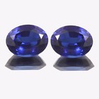 Aaa 10x8mm Natural Flawless Ceylon Blue Sapphire Oval Cut Loose Gemstone Pair