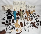 Johnny West - Louis Marx Toy Lot Of 3 Figures   77 Accessories  1960   s Vintage