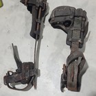 Vintage Climbing Spikes   Gaffs Set With Leather Straps And Metal Spikes