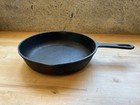 Vintage Cast Iron Skillet No 7 D - Heat Ring - Double Spout