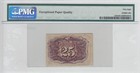 25 Cents Second Issue Fractional Currency Note Fr 1283 Pmg Au 58 Epq