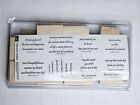 Stampin Up  Rubber Stamp Lot All Year Cheer Iii Versatile Verses New Unused Wood