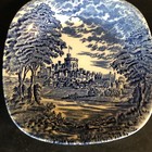Set Of 2 English Tableware By Unicorn Blue   White Salad dessert Dishes England