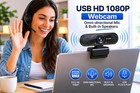 Webcam With Microphone And Speaker  1080p Web Camera For Desktop Computer Laptop