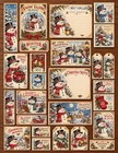 Snowman Christmas Ephemera Kit  60 Pieces