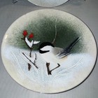 Norman   Judith Brumm Enamel On Copper Winter Chickadee Bird Plates  5 