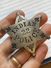 Vintage Sterling Indian Police Badge 