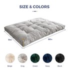 Futon Mattress Full Size 6 Velvet Shredded Foam Grey Maxyoyo Thick Futons Sofa