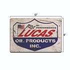 Lucas Oil Sign  Gas Station  Garage  Auto Shop  Retro Tin Sign