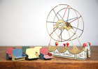 Vintage Antique Toy Circus Ferris Wheel With Metal Seats For Parts Repair
