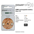 Power One Accu Plus Size 312 Hearing Aid Battery  pack Of 2 