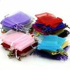 100pcs Goodies Bags  Organza Gift Pouch jewelry Candy Wrap Bags Mixed Colors Us