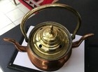 Vintage Antique Copper Double Two Swan Neck Spout Kettle Teapot Water Dispenser