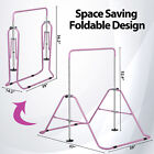 Folding Gymnastic Horizontal Bars Equipment Adjustable Height Junior Training