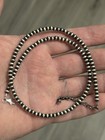 Sterling Silver Native American Sw 4mm Navajo Pearl 16     2    Necklace  925