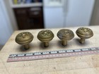 4 Vintage Antique Victorian Eastlake Art Nouveau Brass Door Knobs