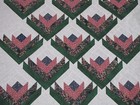 Log Cabin Quilt Top  victorian  8  Pieced bed  Wall  Lap sofa 56 sq Usa Homemade