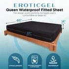 Black Waterproof Fitted Sheet Queen - Mattress Protector  Nuru Massage  Physio