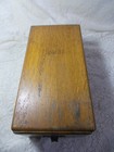 Vtg Antique Single Wood Oak  Drawer  Index File Cabinet 15  Long