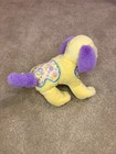 Ganz Webkinz Jelly Bean Puppy Hm474 8  Plush Stuffed Dog Yellow Purple W Code