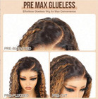 13x4 Deep Wave 200  Density Ombre 1b 30 Transparent Lace Wigs Human Hair