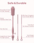 Silicone Cleaning Brush Kit water Bottle And Straw Cleaner Set For Pink 