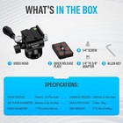 Unibase Video Fluid Head Tripod Pan Tilt With Arca Swiss Quick Release Plate