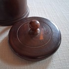 Turned Wood Covered Box Antique Treenware Hard Wood Lignum Vitae 19th Century 