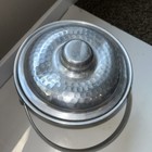 Mid Century Hammered Aluminum Ice Bucket Made In Italy Mcm Barware Vintage