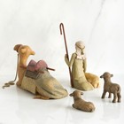 Willow Tree Shepherd And Stable Animals 7  Hand-painted Resin Figure Set  26105 