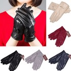 Fashion Women s Winter Warm Leather Gloves Lining Thermal Insulation Lambskin Us