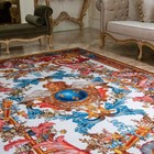 Feronia Vintage Luxury 8x10 Area Rug - Machine Washable For Living Room Bedroom