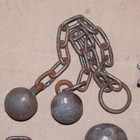 Set Of 3 Vintage Medieval Carbon Steel Flail Spiked Ball   Chain Mace Weapons