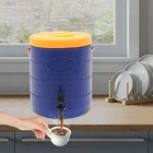 Blue 25l Insulated Beverage Dispenser 24h Hot Cold For Cafe Restaurant Party