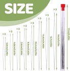 24pcs Beading Needles Seed Beads Big Eye Collapsible Jewelry Making Storage Tube