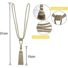 1pc Curtain Tiebacks Tassel Curtain Clips Rope Curtain Tie Backs Holdbacks Decor