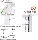 Professional Volleyball Net Outdoor Heavy Duty With Aircraft Steel Cable 32x3ft