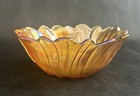 Vtg indiana Glass marigold iridescent carnival Glass sunflower Bowl lily Pons