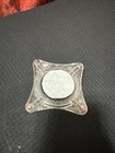 Vintage Coca-cola Clear Glass Ashtray Clean Minor Chips Glass Bottle Logo