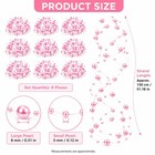 9 Pack Clear Water Beads For Vase  Pink Floating Pearl Strings Vase Filler